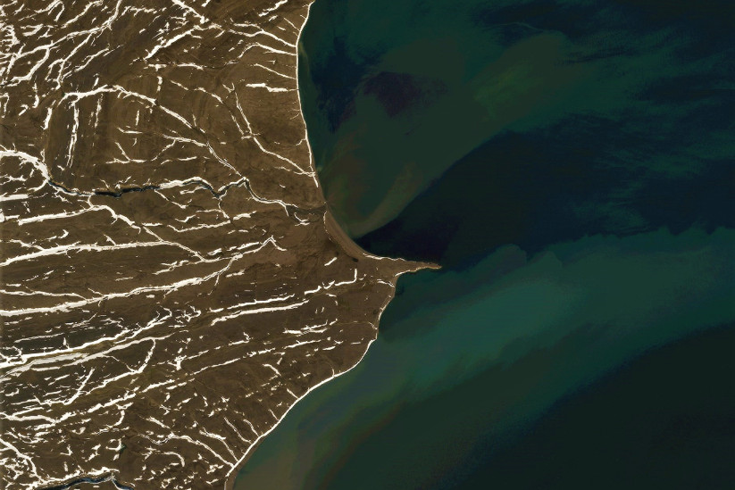 Космический снимок мыса Флиссингский. Фото: wikimedia.org, European Space Agency, CC BY-SA 3.0 igo