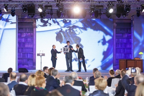 Vladimir Putin, Konstantin Bogdanov, Alexey Guskov. Photo by: Ilya Melnikov