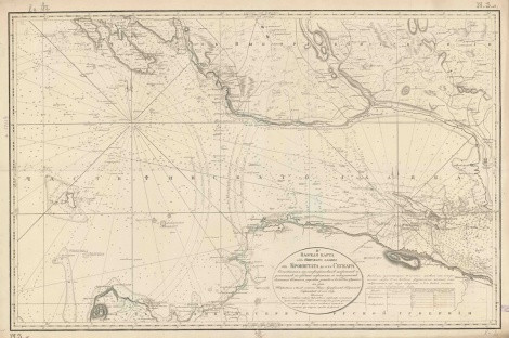 Flat map of part of the Gulf of Finland from Kronstadt to the island. Seskara, 1808. From the Cartographic Collection of the Russian Geographical Society