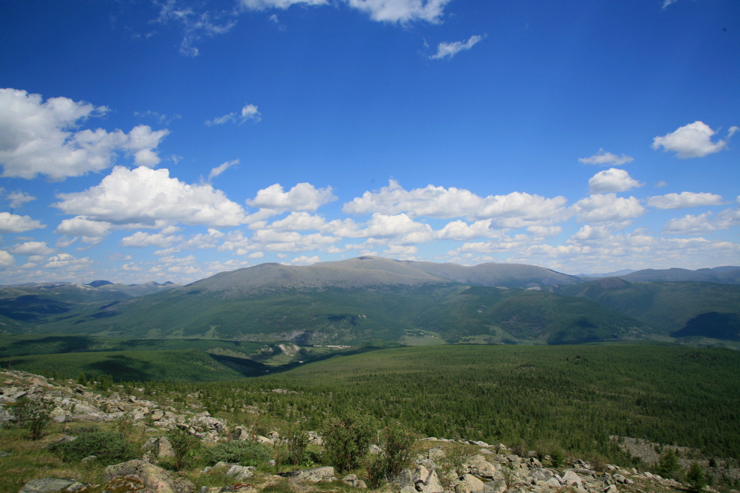 Окинское плато с высоты горы Ринчин-Хумбэ. Фото: Владимир Горбатовский