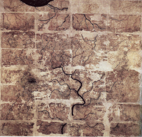 Карта эпохи Хань, на шёлке. Фото: https://ru.wikipedia.org