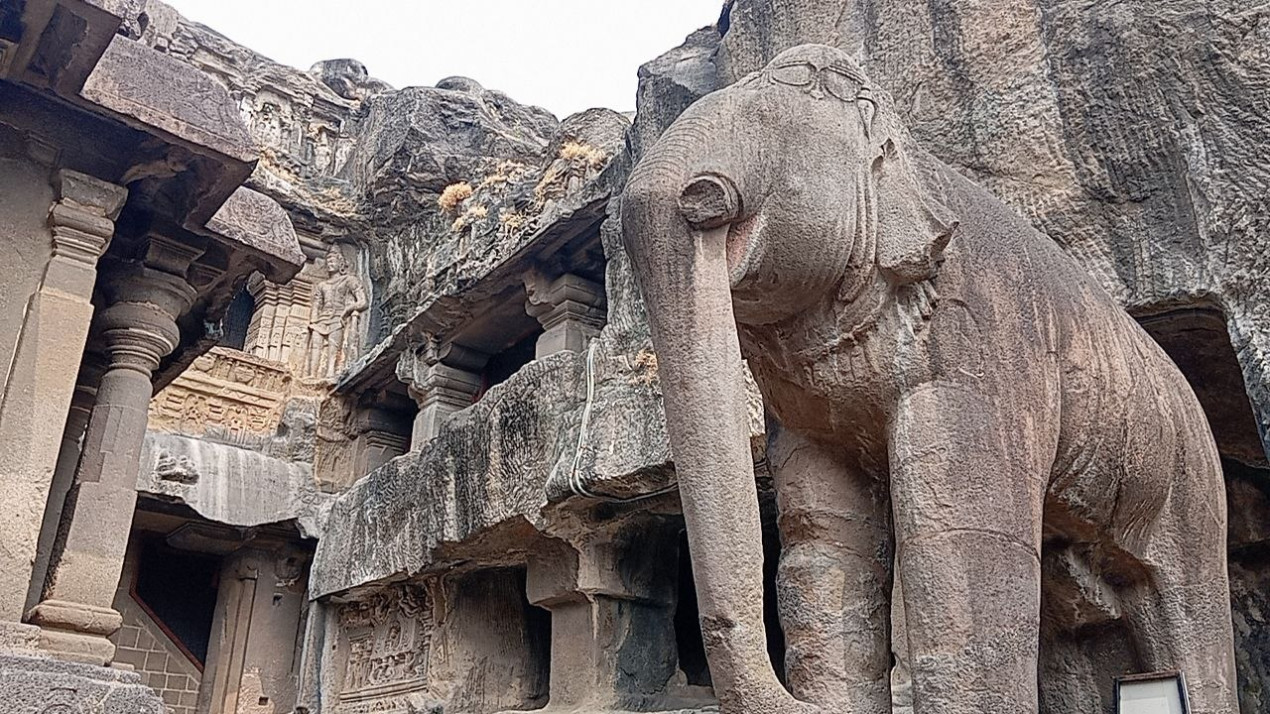 Kailasa Temple (cave No. 16), Ellora, India, 8th century. Photo courtesy of Ilya Bannikov