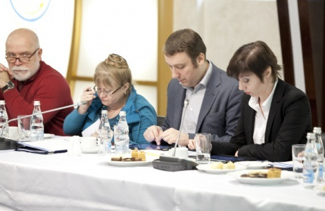 From left to right: Leonid Zakharov (Komsomolskaya Pravda), Irina Pavlutkina (Red Star), Igor Ermachenkov (Russia Today), Ekaterina Eliseyeva (TASS)