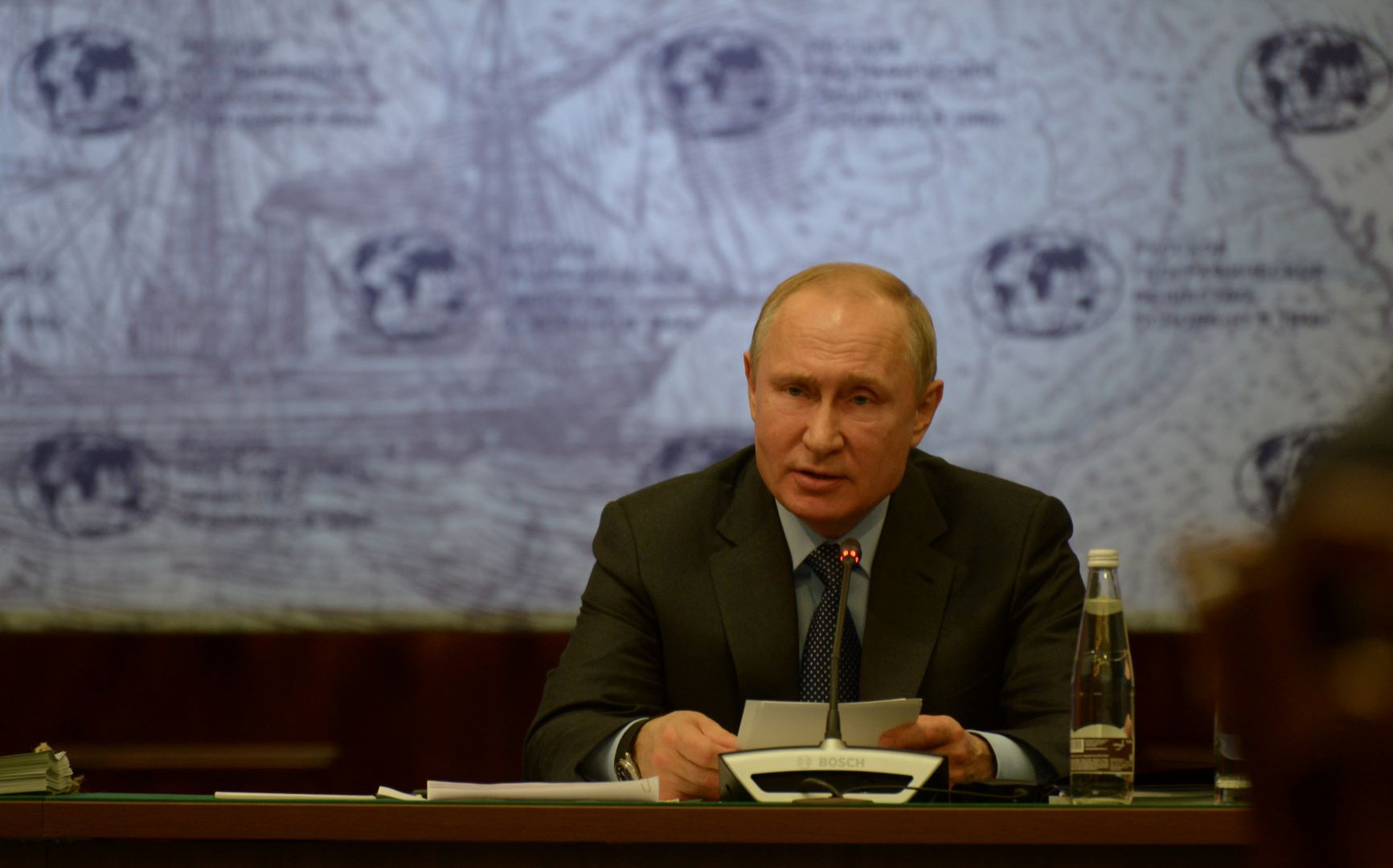 Председатель Попечительского Совета РГО Владимир Путин. Фото: Алексей Михайлов