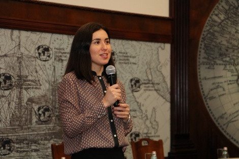 Head of the St. Petersburg Youth Club of the Society Renata Abdulina. Photo by: Tatiana Nikolaeva