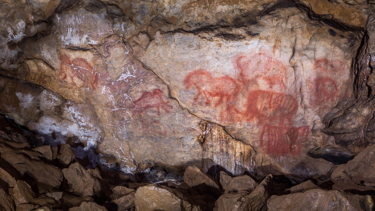 Prehistoric drawings in the Shulgan-Tash Cave. Photo: Oleg Menkov, participant of the RGS’s contest 
