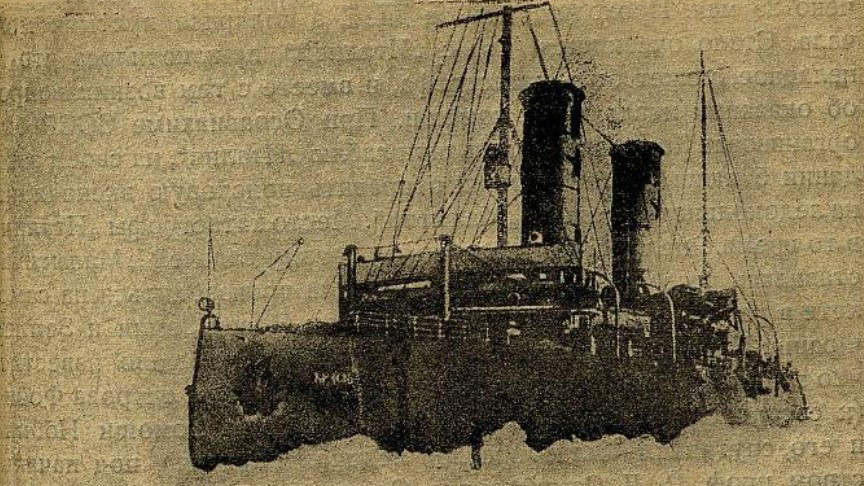 «Красин» на пути к месту аварии дирижабля «Италия». Фото: elib.rgo.ru