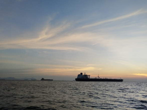Busy traffic at sea. Photos of the expedition participants