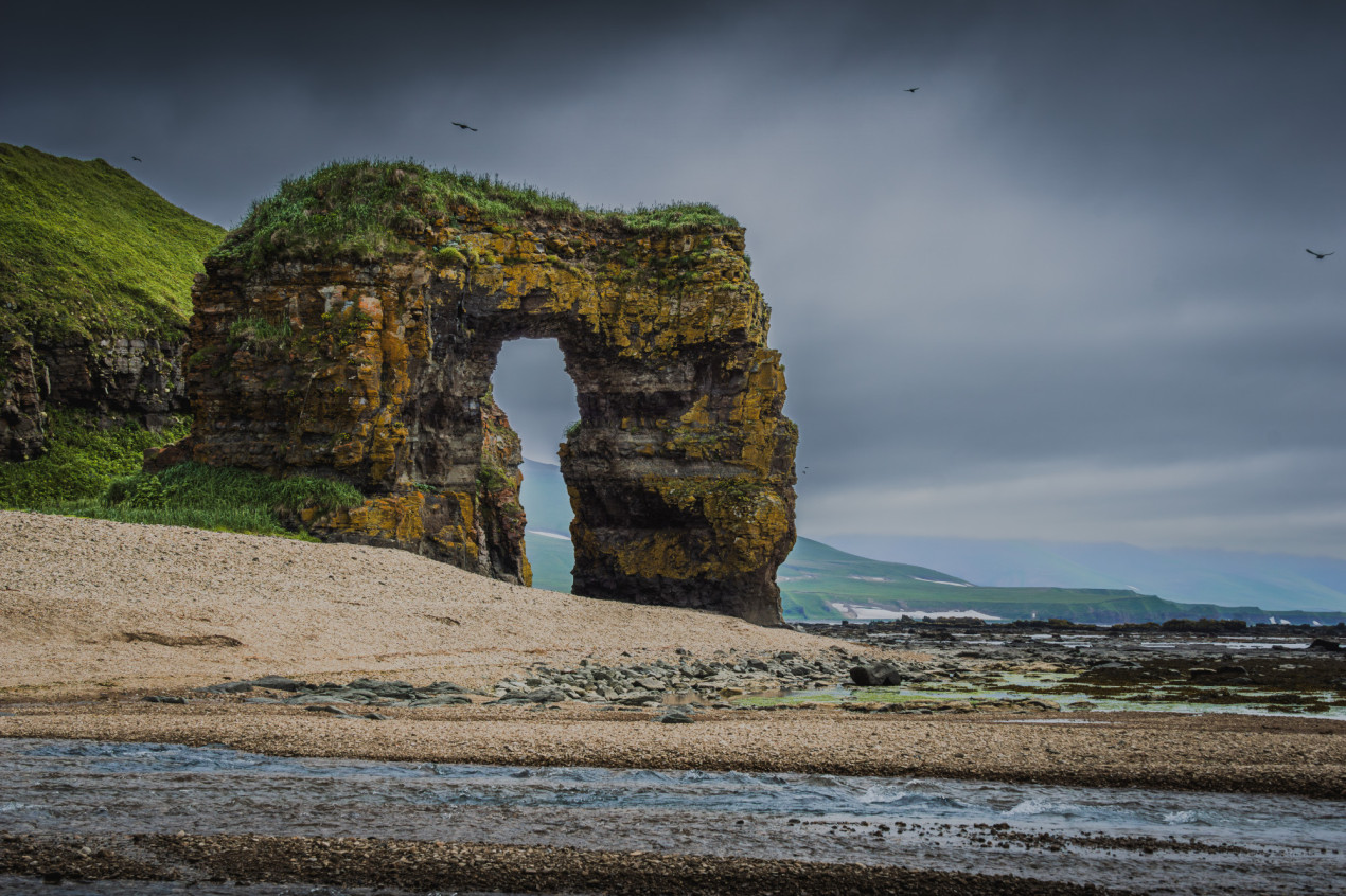 Арка Стеллера на острове Беринга Фото: Денис Туев, участник конкурса РГО 