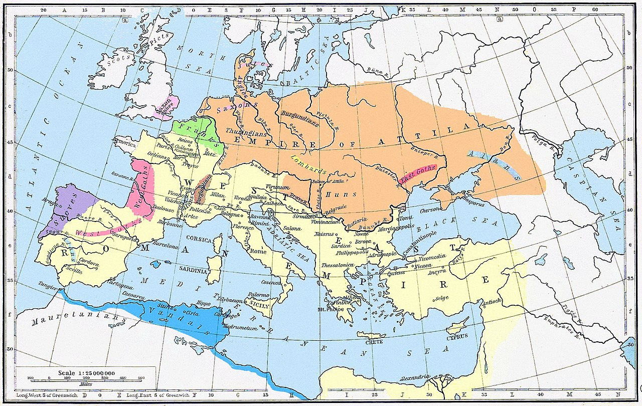 Империя хунну карта