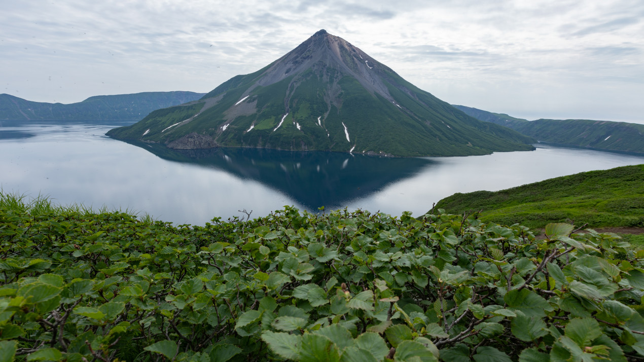Вулкан Креницына. Остров Онекотан. Фото: Вера Костамо