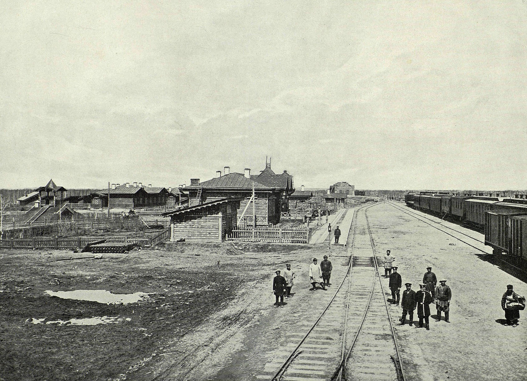 Томск. Общий вид станции. Фото: wiki.nashtransport.ru/из книги «Великий путь. Виды Сибири и Великой Сибирской железной дороги»