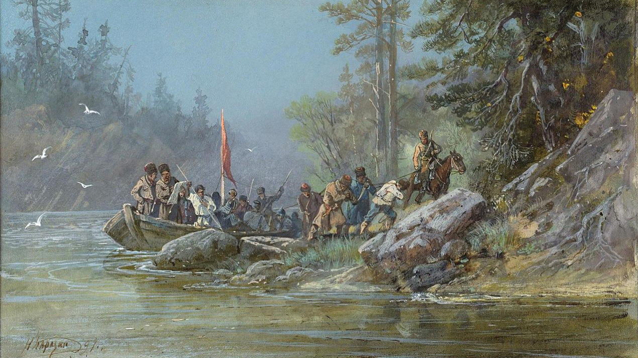 Николай Каразин. «Сибирские казаки исследуют новые земли». Фото: wikipedia.org