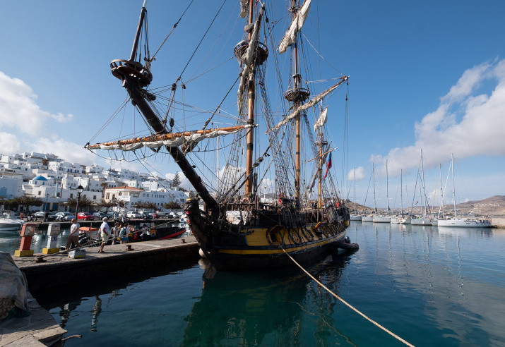 Replica of the famous frigate "Standard" in the Greek port. Photo: RIA Novosti/Ivan Sekretarev