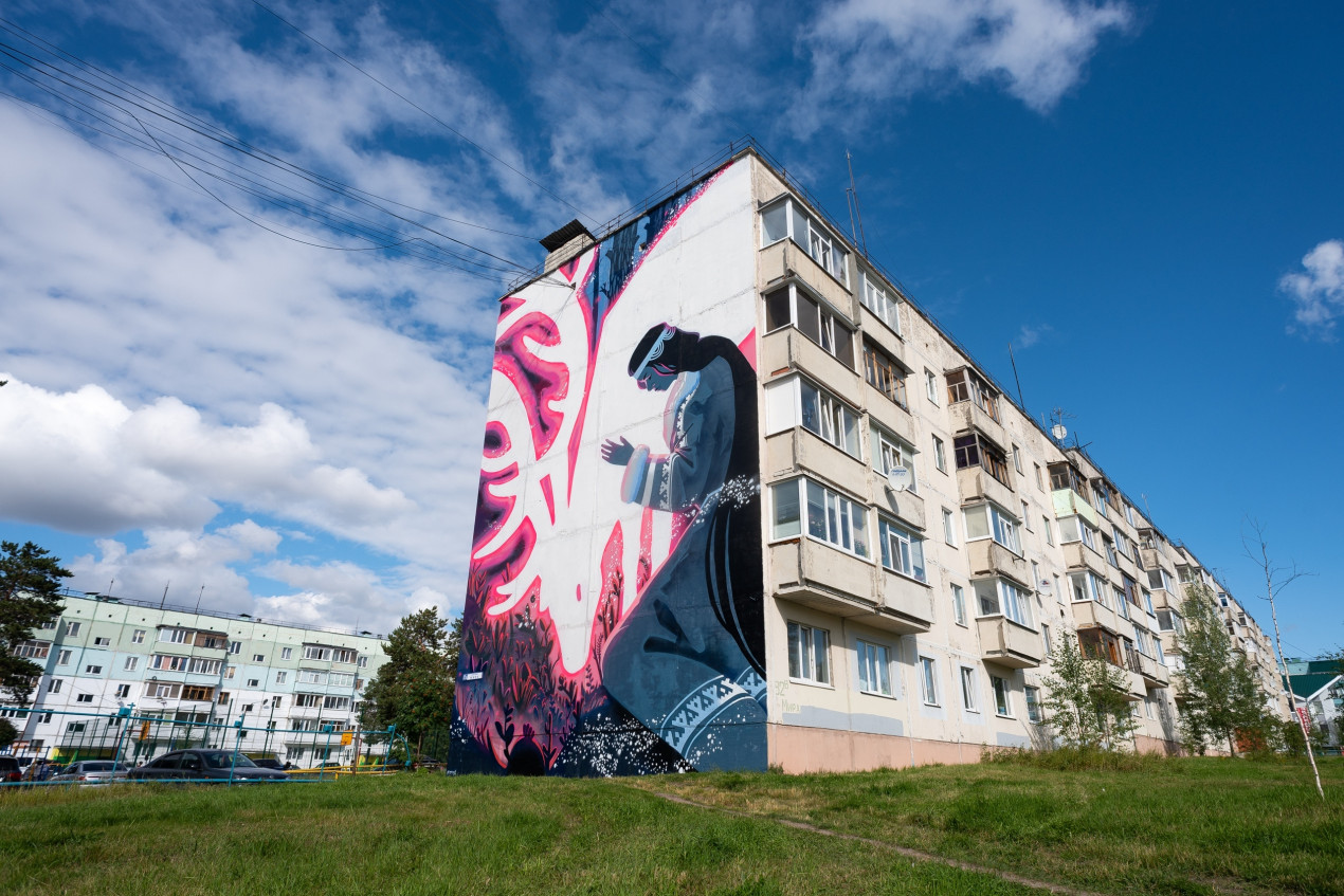 Тематический стрит-арт — одна из визитных карточек ямальских городов. Фото: vk.com/stenograffia