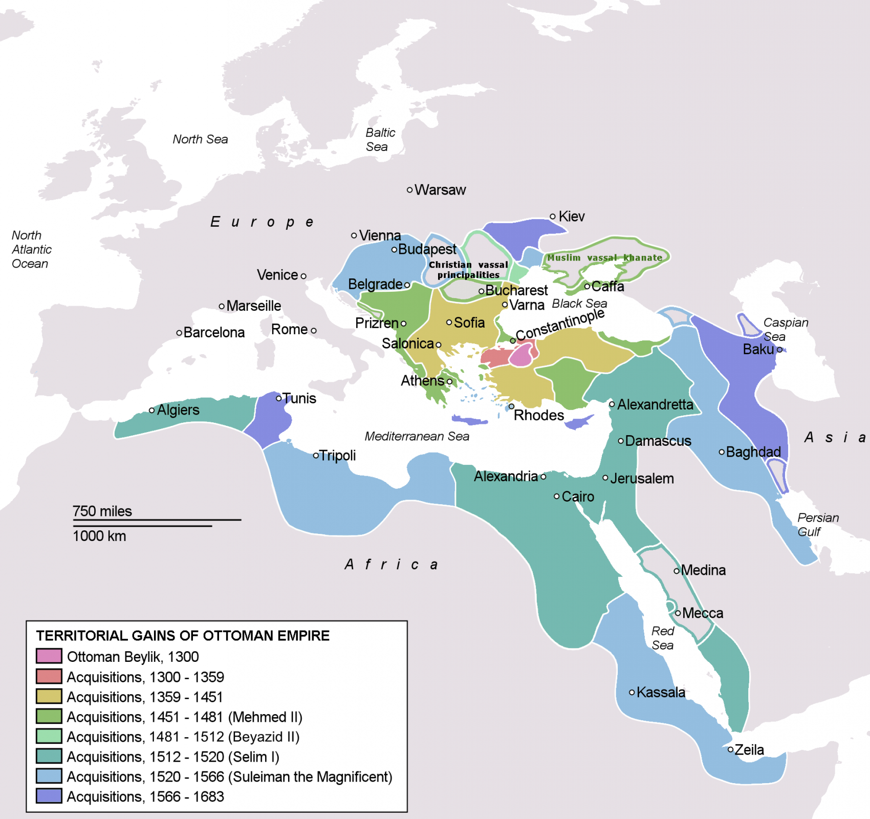 Территория Османской империи. Фото: wikipedia.org/Atilim Gunes Baydin