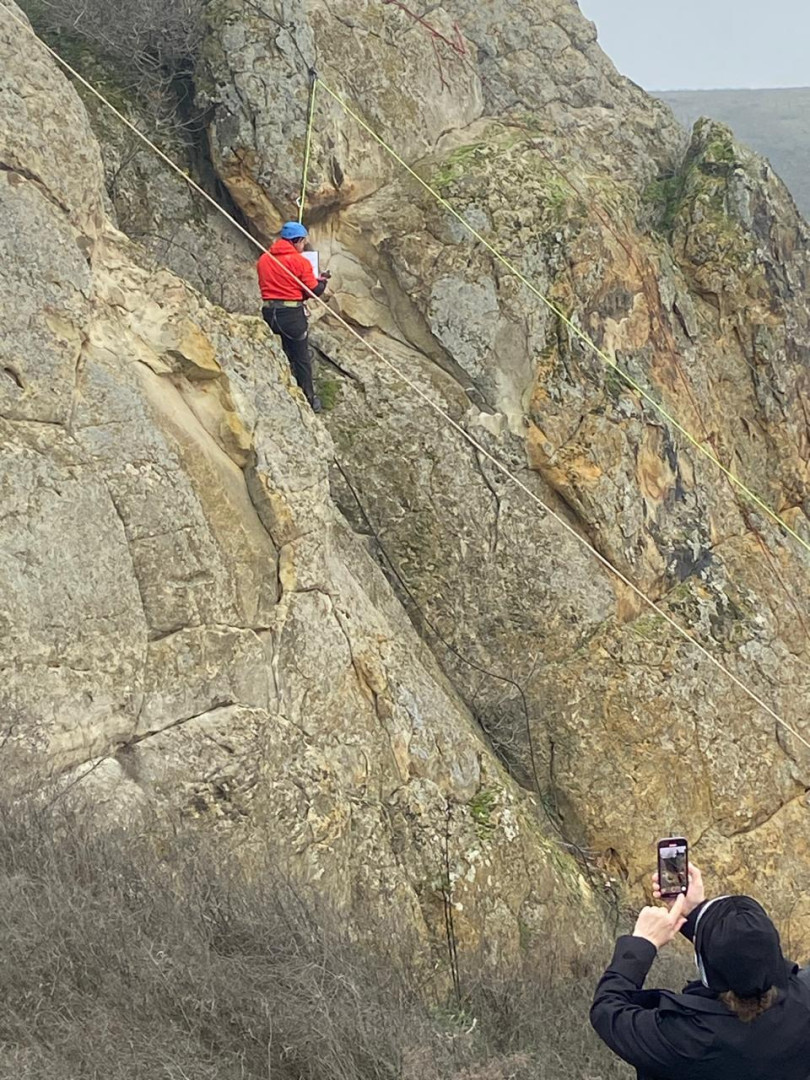 Participants of the Geographical Dictation at the "mountain" venue in Chechnya. Photo: Branch of the RGS in the Chechen Republic