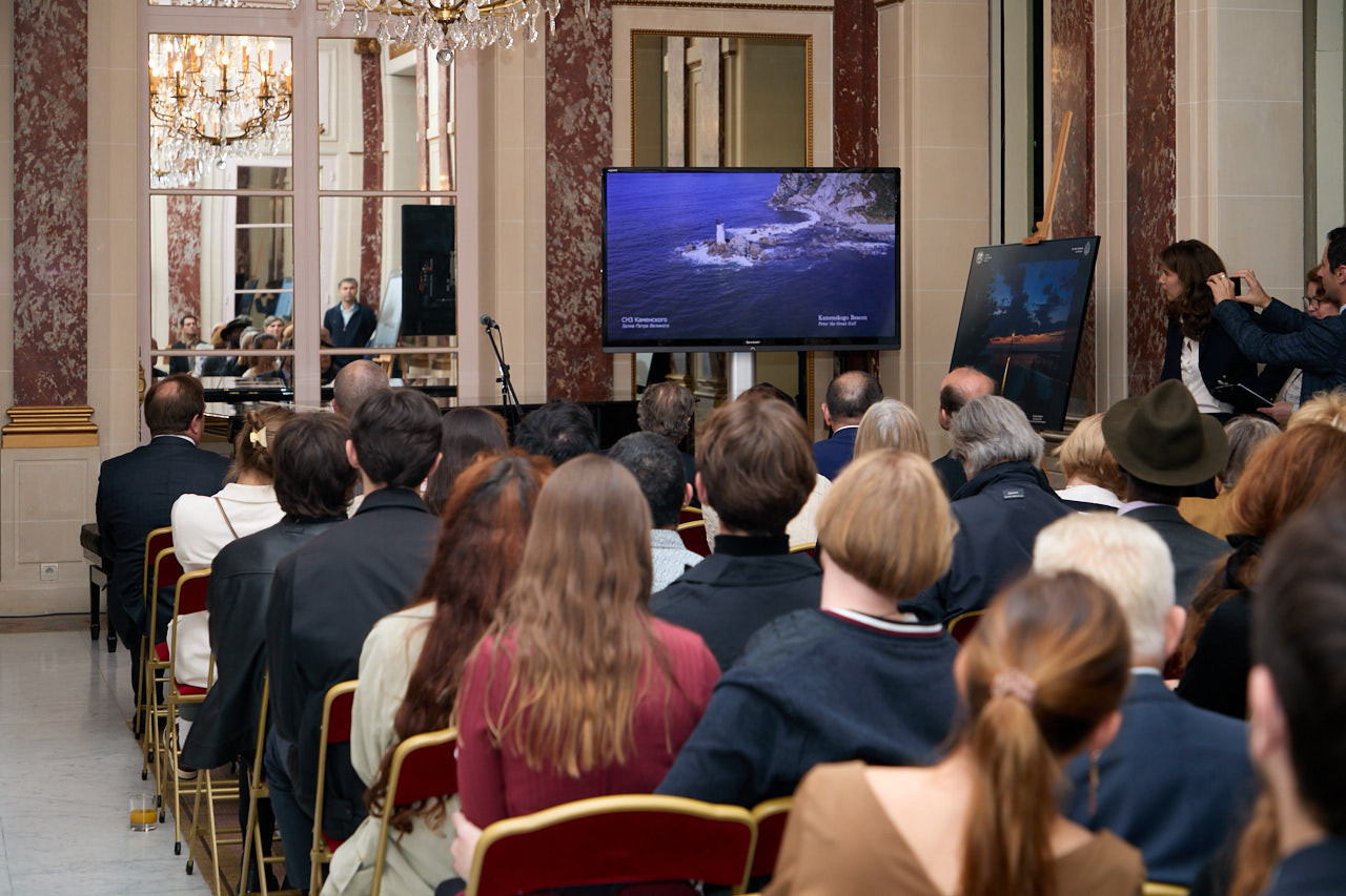 At the opening of the exhibition