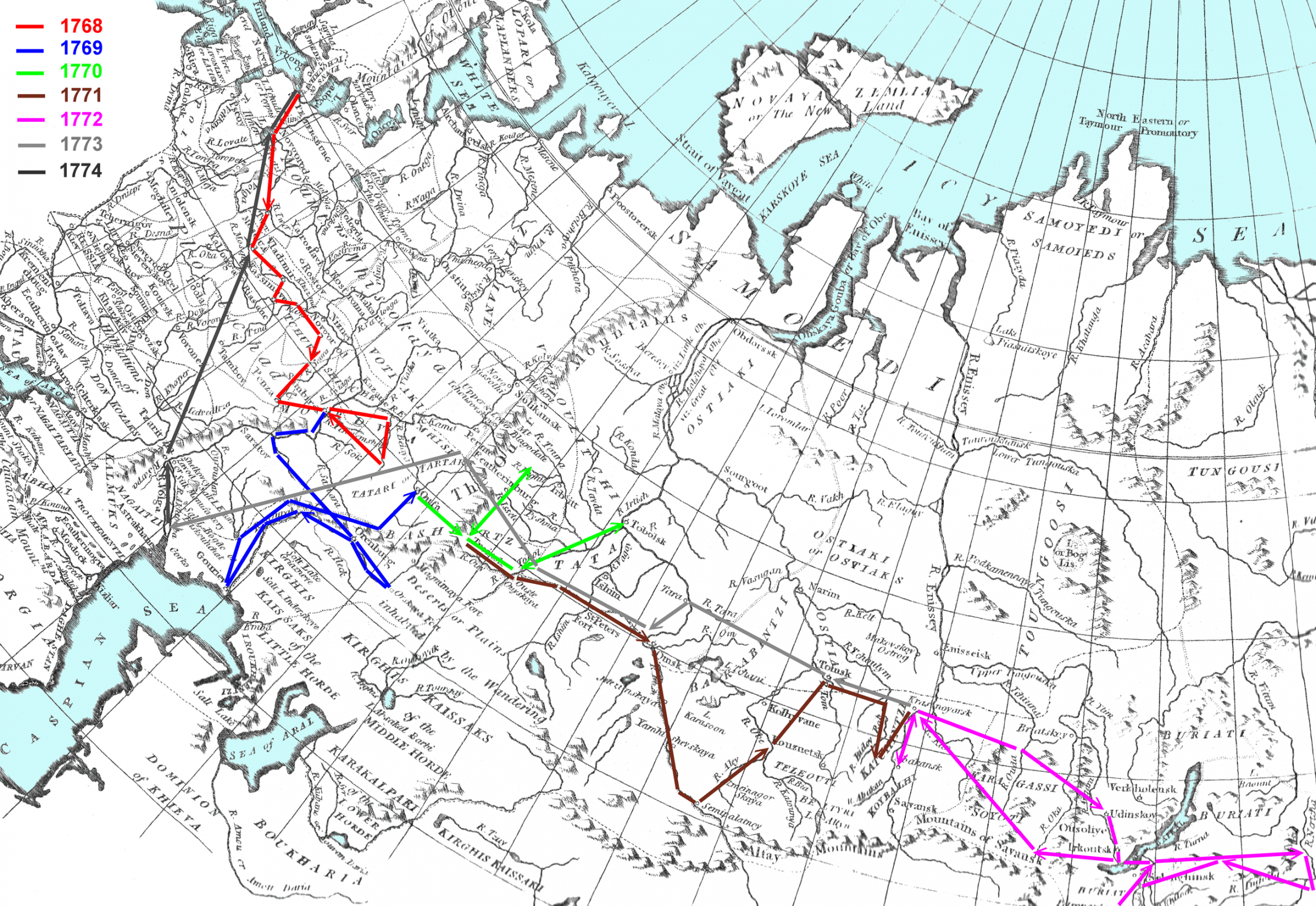 Путь п. Экспедиция Палласа в 1768-1774. Академическая Экспедиция 1768-1774 маршрут. Маршрут экспедиции 1768-1774 Палласа. Экспедиция Петра Палласа.