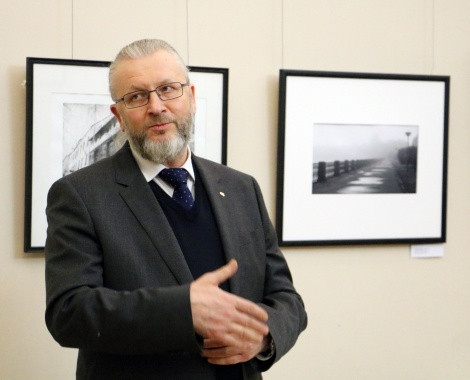 Chairman of the St. Petersburg Union of Artists Alexander Saykov. Photo by Tatyana Nikolaeva