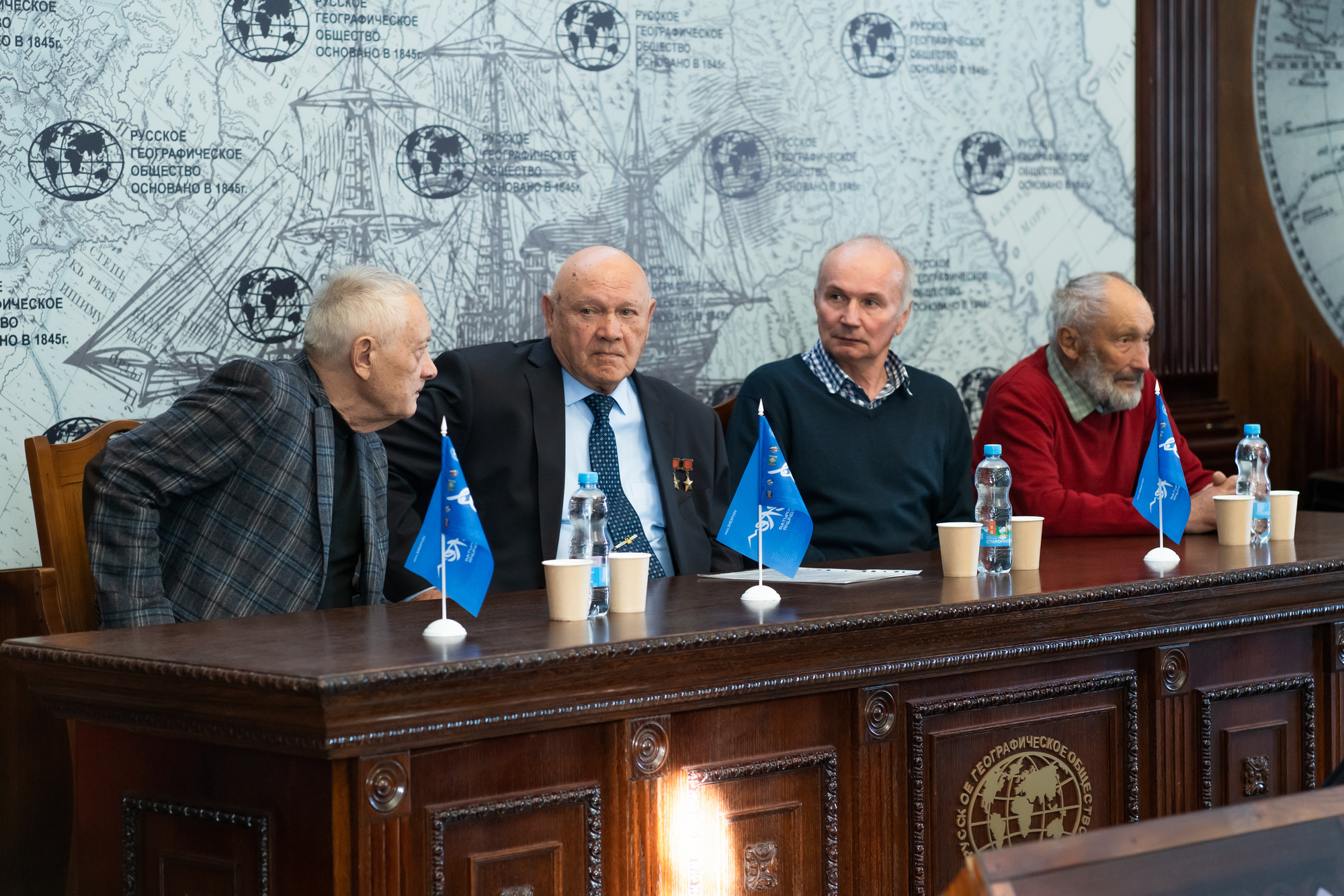Участники встречи: Ерванд Ильинский, Владимир Джанибеков, Владимир Шопин, Николай Чёрный. Фото: Анастасия Арланцева