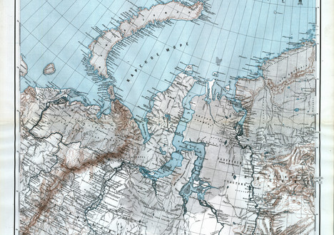 Фрагмент одного из листов стоверстной карты Азиатской России