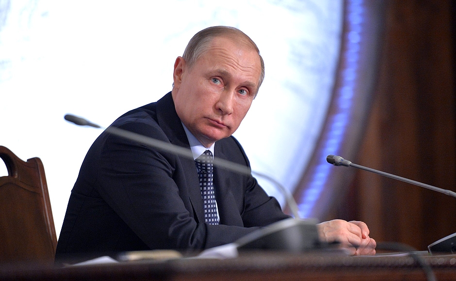 Председатель Попечительского Совета РГО Владимир Путин. Фото с сайта www.kremlin.ru