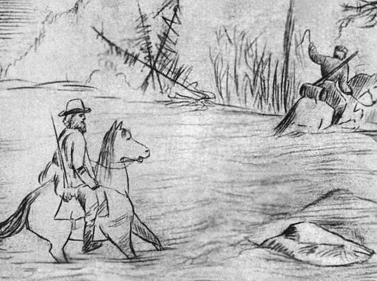 Рисунок П. А. Кропоткина в сибирской экспедиции, между 1862 и 1865 годами. Фото: wikipedia.org