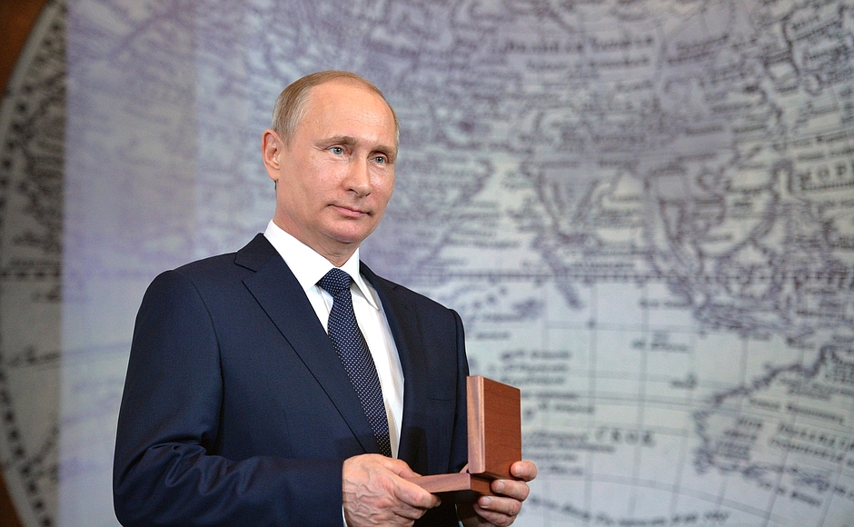Председатель Попечительского Совета РГО Владимир Путин. Фото с сайта www.kremlin.ru