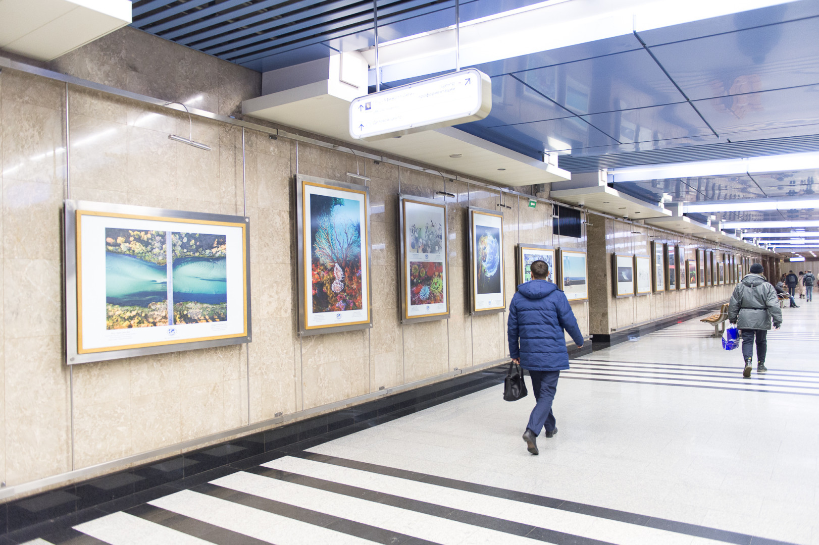 Фотовыставка "Самая красивая страна" в Московском метро