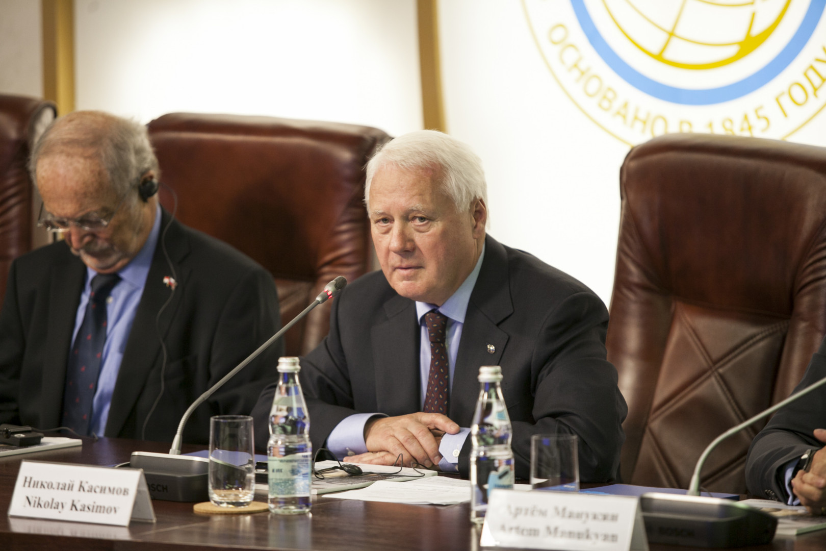 Церемония подписания соглашения между Русским географическим обществом и Фондом Князя Монако Альбера II