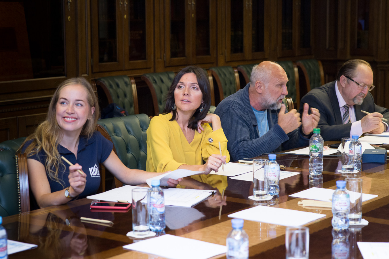 Члены жюри конкурса (слева направо): Марина Ноженко, Анастасия Чернобровина, Александр Осипов и Виктор Кружалин. Фото: Алексей Михайлов