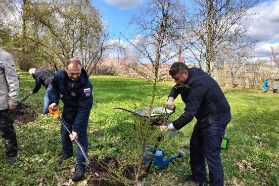 В Петербурге посадили деревья в честь 180-летия Русского географического общества
