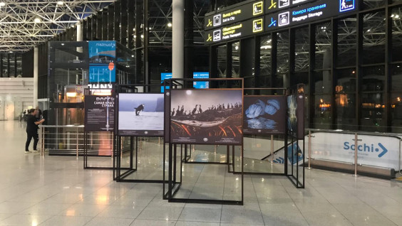 В воздушной гавани Сочи открылась фотовыставка РГО "Самая красивая страна"