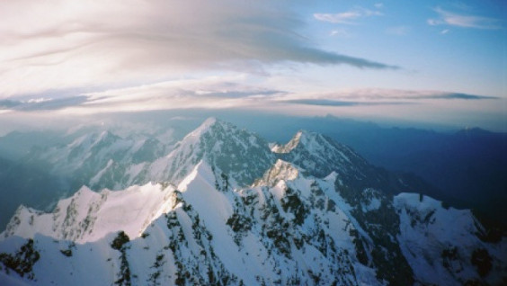 The Caucasus. Mountains from Colored Space
