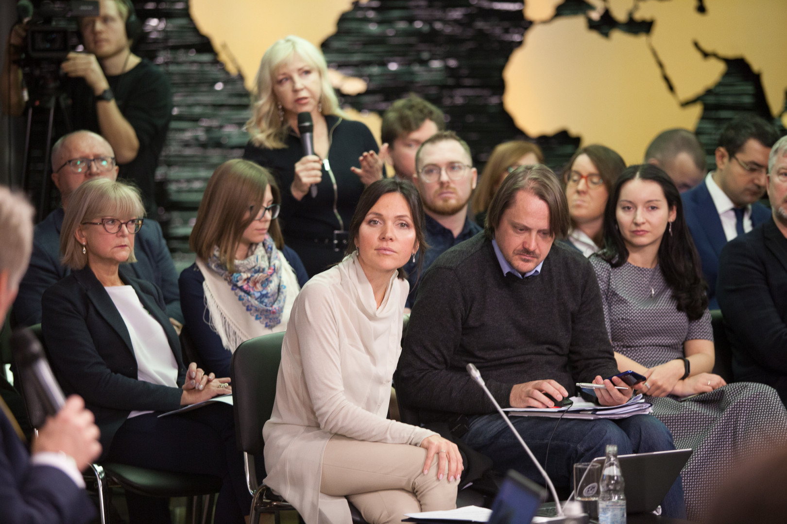 Председатель Медиа-совета Русского географического общества Дмитрий Песков провёл пресс-конференцию