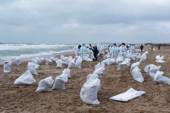 Там, где трудно: РГО помогает пострадавшему побережью Черного моря