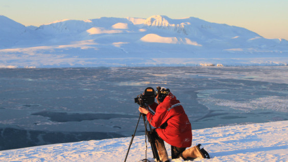 Greeting Sun On Spitsbergen