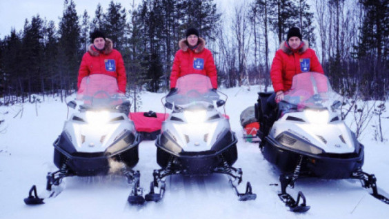 Magnitogorsk Travelers Started the Expedition on Snowmobiles