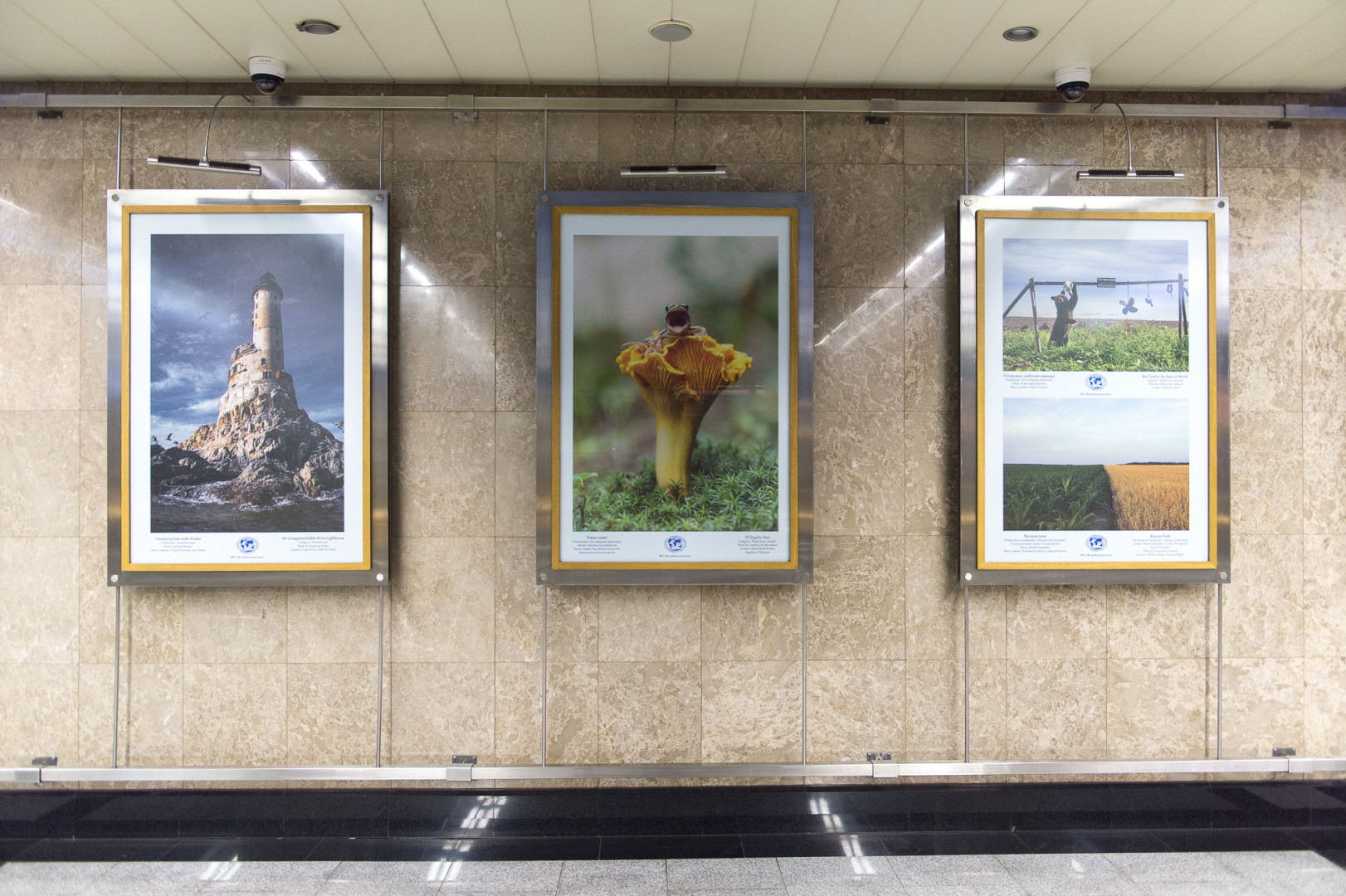 Фотовыставка "Самая красивая страна" в Московском метро