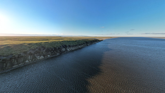 Глобальное потепление разрушает берега дельты Лены