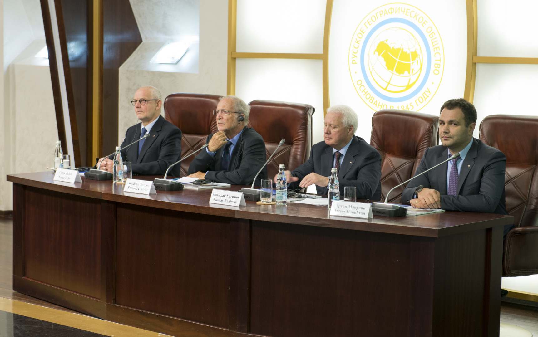 Церемония подписания соглашения между Русским географическим обществом и Фондом Князя Монако Альбера II