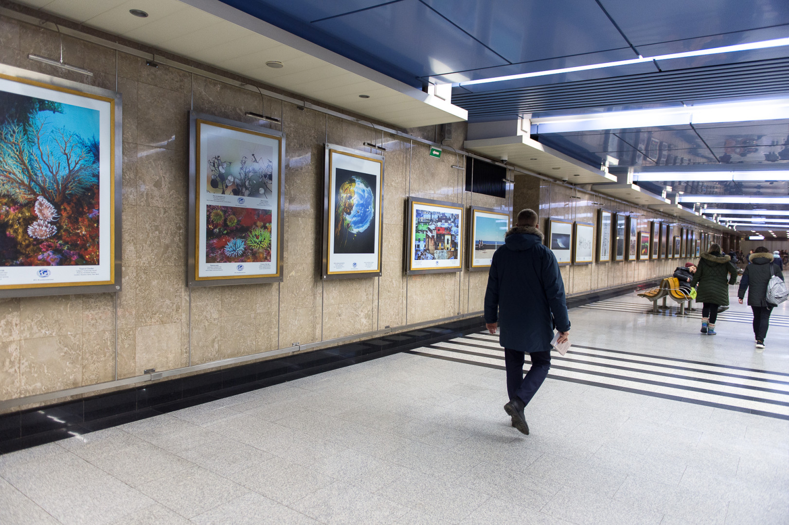 Фотовыставка "Самая красивая страна" в Московском метро